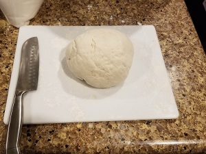 Ball of 2 ingredient bagel dough
